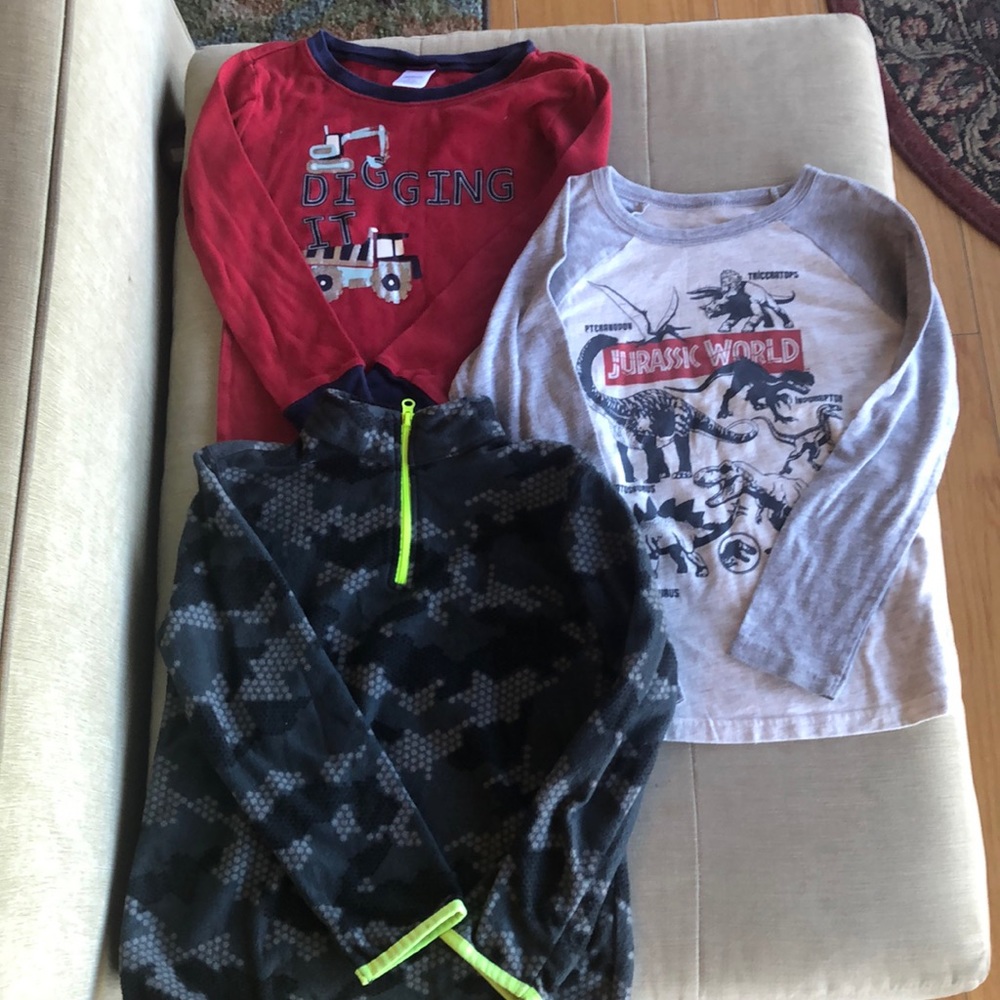 (3) boys long sleeve tops, size 7